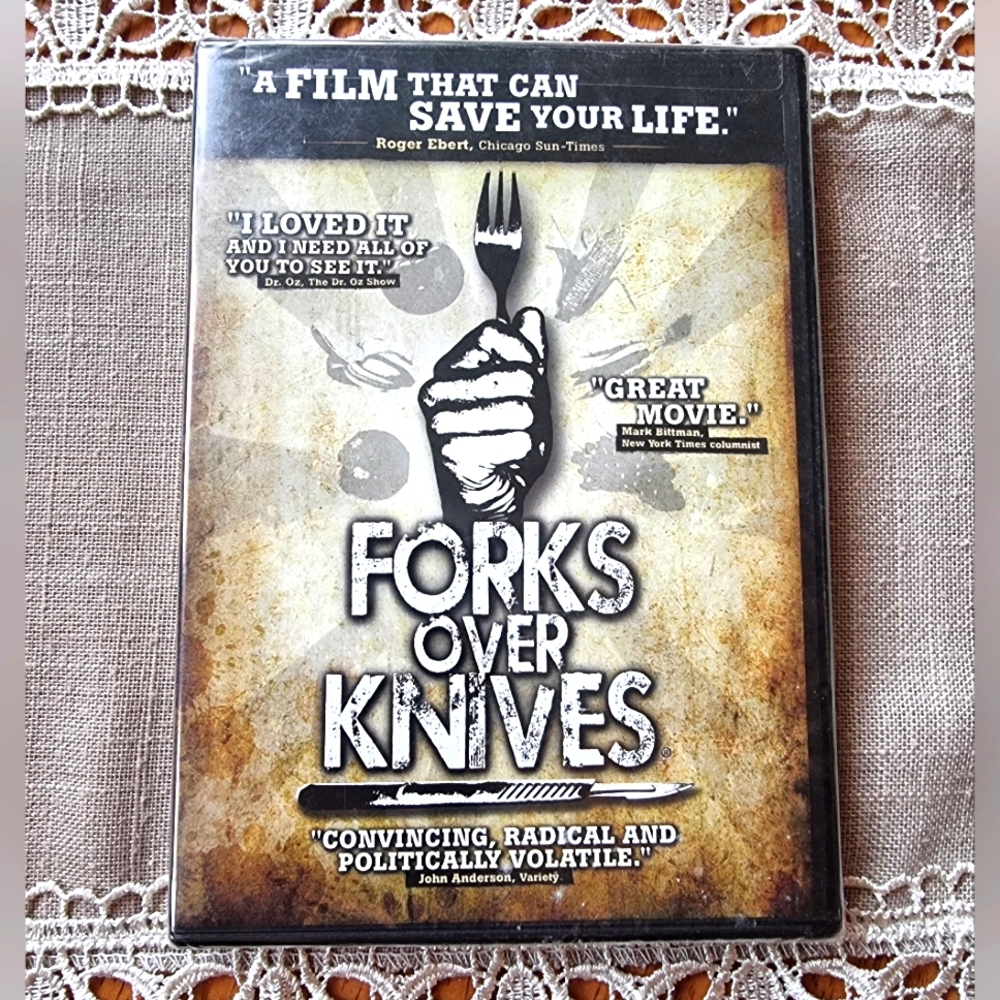 🆕️ Forks Over Knives DVD 🌟3/$40 Sale!